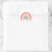 Machen Sie Ihre Träume wahr Regenbogen Quadratischer Aufkleber (Tasche)