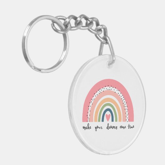 Machen Sie Ihre Träume wahr Regenbogen Schlüsselanhänger (Vorderseite links)
