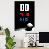 Machen Sie Ihren besten schwarz-weiß Basketball Poster (Heimbüro)