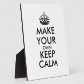 Machen Sie Ihren eigenen behalt ruhig - schwarz Fotoplatte (Seite)