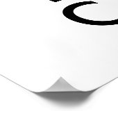 Machen Sie Ihren eigenen behalt ruhig - schwarz Poster (Ecke)