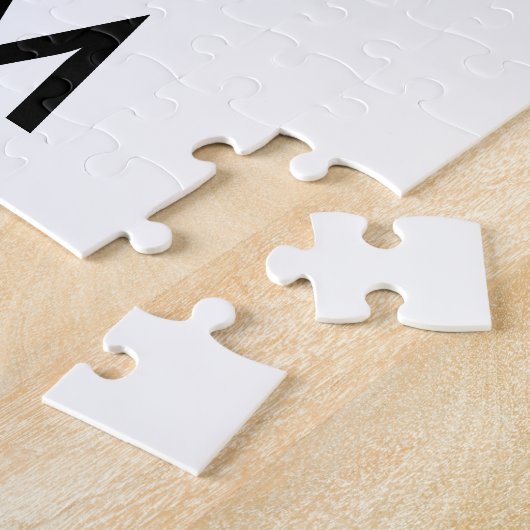 Machen Sie Ihren eigenen behalt ruhig - schwarzes  Puzzle (Seite)