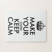 Machen Sie Ihren eigenen behalt ruhig - schwarzes  Puzzle (Horizontal)