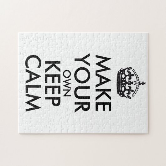 Machen Sie Ihren eigenen behalt ruhig - schwarzes  Puzzle (Horizontal)