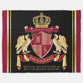 Machen Sie Ihren eigenen Coat des Arms Red Gold Ad Fleecedecke (Vorderseite (Horizontal))