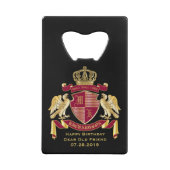 Machen Sie Ihren eigenen Coat des Arms Red Gold Ad Geldbeutel Flaschenöffner (Rückseite)