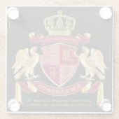 Machen Sie Ihren eigenen Coat des Arms Red Gold Ad Glasuntersetzer (Rückseite)