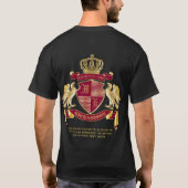 Machen Sie Ihren eigenen Coat des Arms Red Gold Ad T-Shirt (Rückseite)