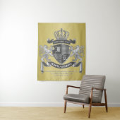 Machen Sie Ihren eigenen Coat Gold Gray Lion Emble Wandteppich (Beispiel)