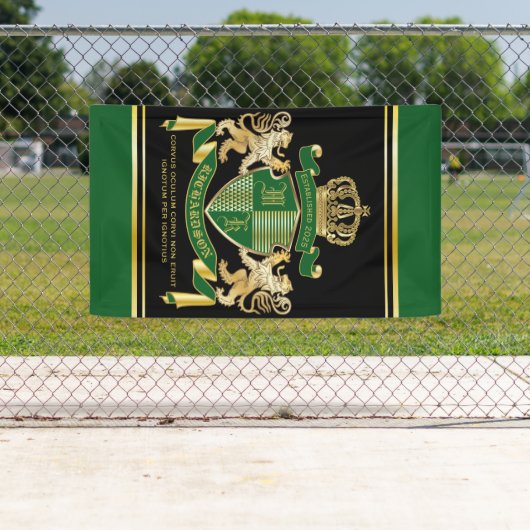 Machen Sie Ihren eigenen Coat mit einem grünen Gol Banner (Insitu)