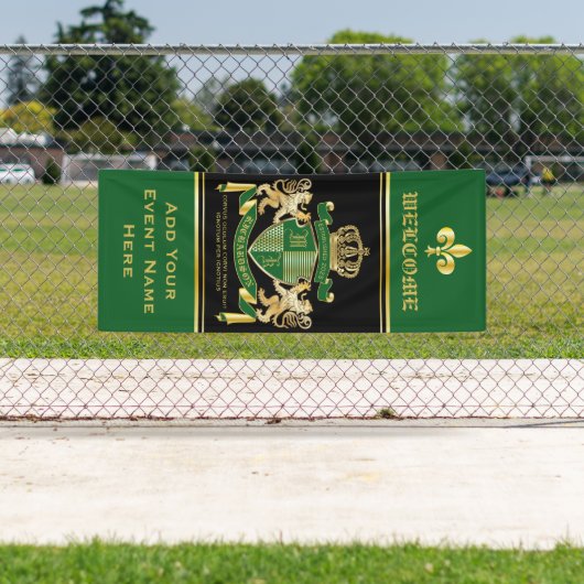 Machen Sie Ihren eigenen Coat mit einem grünen Gol Banner (Insitu)