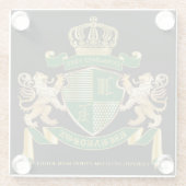 Machen Sie Ihren eigenen Coat mit einem grünen Gol Glasuntersetzer (Rückseite)