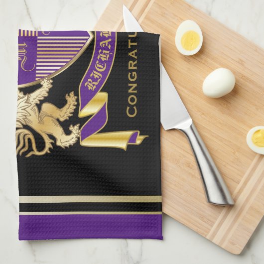 Machen Sie Ihren eigenen Coat-Monogramm-Kronenembl Handtuch (Viertel Falte)