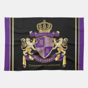 Machen Sie Ihren eigenen Coat-Monogramm-Kronenembl Handtuch