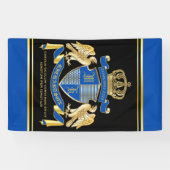 Machen Sie Ihren eigenen Coat von Arms Blue Gold A Banner (Horizontal)