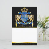 Machen Sie Ihren eigenen Coat von Arms Blue Gold L (Stehend Vorderseite)