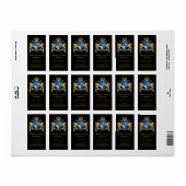 Machen Sie Ihren eigenen Coat von Arms Blue Gold L Adressaufkleber (Vorne)