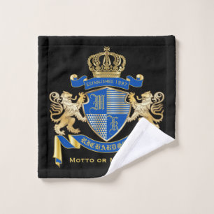 Machen Sie Ihren eigenen Coat von Arms Blue Gold L Waschlappen