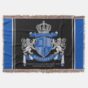 Machen Sie Ihren eigenen Coat von Arms Blue Silver Decke