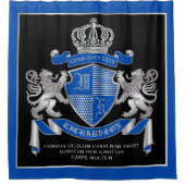 Machen Sie Ihren eigenen Coat von Arms Blue Silver Duschvorhang (Vorderseite)