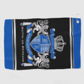 Machen Sie Ihren eigenen Coat von Arms Blue Silver Golfhandtuch (Horizontal)