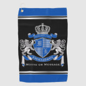 Machen Sie Ihren eigenen Coat von Arms Blue Silver Golfhandtuch (Vorderseite)