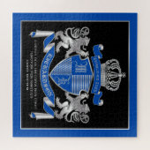 Machen Sie Ihren eigenen Coat von Arms Blue Silver Puzzle (Horizontal)