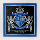Machen Sie Ihren eigenen Coat von Arms Blue Silver Puzzle (Vertikal)