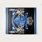 Machen Sie Ihren eigenen Coat von Arms Blue Silver Wandteppich (Vorderseite (Horizontal))