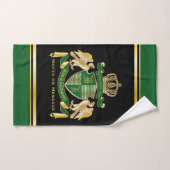 Machen Sie Ihren eigenen Coat von Arms Green Gold Badhandtuch Set (Handtuch)