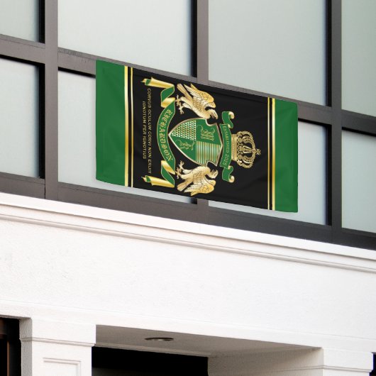 Machen Sie Ihren eigenen Coat von Arms Green Gold Banner (Äußeres Gebäude)