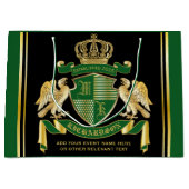 Machen Sie Ihren eigenen Coat von Arms Green Gold Große Geschenktüte (Vorderseite)