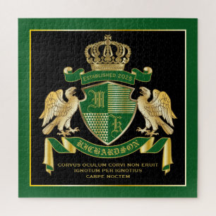 Machen Sie Ihren eigenen Coat von Arms Green Gold  Puzzle