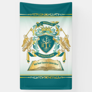 Machen Sie Ihren eigenen Emblem Baumbuch-Key Crown Banner