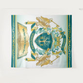 Machen Sie Ihren eigenen Emblem Baumbuch-Key Crown Wandteppich (Vorderseite (Horizontal))