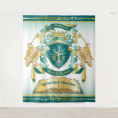 Machen Sie Ihren eigenen Emblem Baumbuch-Key Crown Wandteppich (Vorderseite)