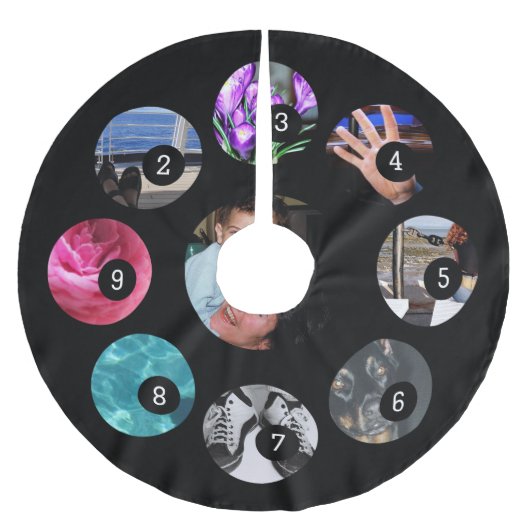 Machen Sie Ihren eigenen Fotodekor leicht mit 9 Polyester Weihnachtsbaumdecke (Vorderseite)