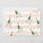 Machen Sie Ihren eigenen Game Champagne Floral Einladung (Rückseite)