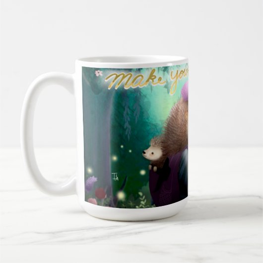 Machen Sie Ihren eigenen magischen Igel, Porcupine Kaffeetasse (Links)