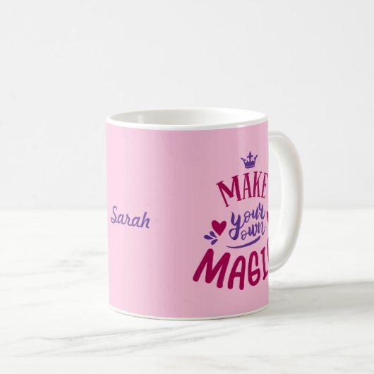 Machen Sie Ihren eigenen magischen Personalisierte Kaffeetasse (VorderseiteRechts)