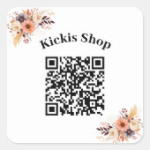 Machen Sie Ihren eigenen QR-Code-Aufkleber Quadratischer Aufkleber (Vorderseite)