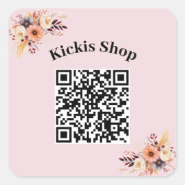 Machen Sie Ihren eigenen QR-Code-Aufkleber Quadratischer Aufkleber