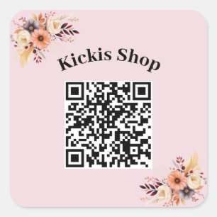 Machen Sie Ihren eigenen QR-Code-Aufkleber Quadratischer Aufkleber