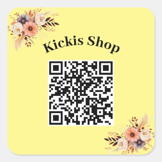 Machen Sie Ihren eigenen QR-Code-Aufkleber Quadratischer Aufkleber (Vorderseite)