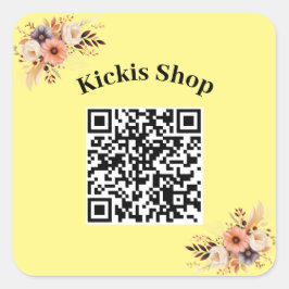 Machen Sie Ihren eigenen QR-Code-Aufkleber Quadratischer Aufkleber