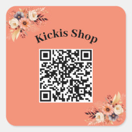 Machen Sie Ihren eigenen QR-Code-Aufkleber Quadratischer Aufkleber