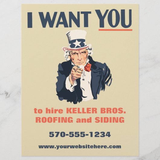 Machen Sie Ihren eigenen Uncle Sam Poster Flyer (Vorne)