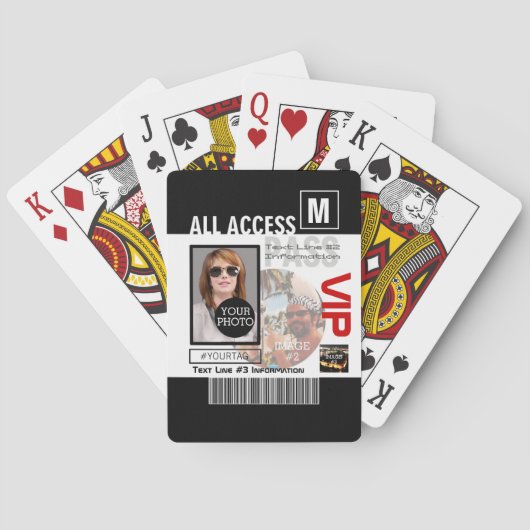 Machen Sie Ihren eigenen VIP-Durchlauf 8 Spielkarten (Rückseite)