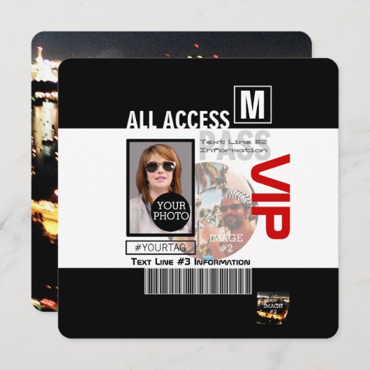 Machen Sie Ihren eigenen VIP Pass 8 Wege zu person (Vorne/Hinten)