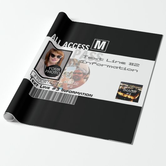 Machen Sie Ihren eigenen VIP Pass 8 Wege zu person Geschenkpapier (Ungerollt)